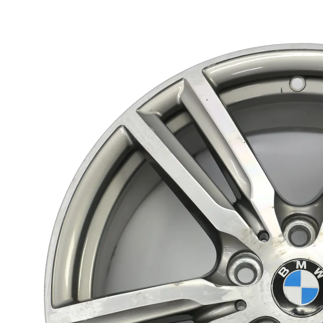 Ferric Grey Alloy Wheel Rim 18" M Double Spoke 486 ET:57 8J to BMW F45 F46 with Part number 7848602 BMW F45 F46 Ferric Grey Alloy Wheel Rim 18" M Double Spoke 486 ET:57 8J - SKU 7848602-3 - Part number 7848602