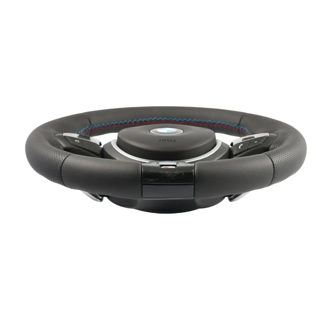 BMW F07 F10 F11 LCI Kierownica NOWA Czarna Skóra M Sport Łopatki - SKU 7851234-3-SET - Numer Części 7851234