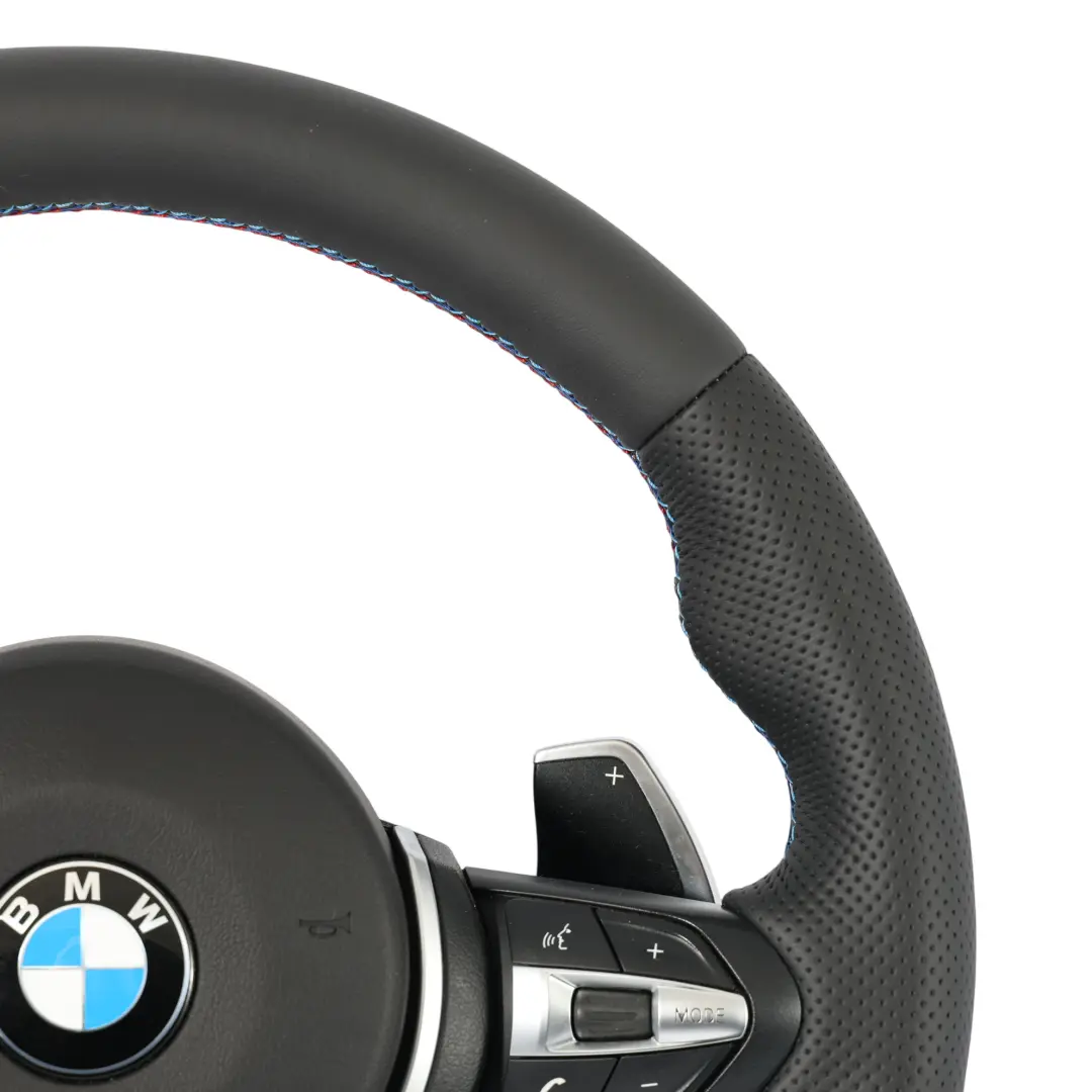 NUEVO Cuero Negro M Sport Palanca de cambio para Volante BMW F07 F10 F11 LCI con número de pieza 7851234 Volante BMW F07 F10 F11 LCI NUEVO Cuero Negro M Sport Palanca de cambio - SKU 7851234-3-SET - Número de pieza 7851234