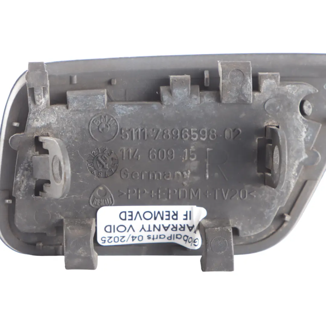 Headlight Washer Flap BMW E60 E61 Front Bumper Cover Right O/S Spacegrau - A52 to with Part number 7897212 Headlight Washer Flap BMW E60 E61 Front Bumper Cover Right O/S Spacegrau - A52 - SKU 7897212-SCG - Part number 7897212