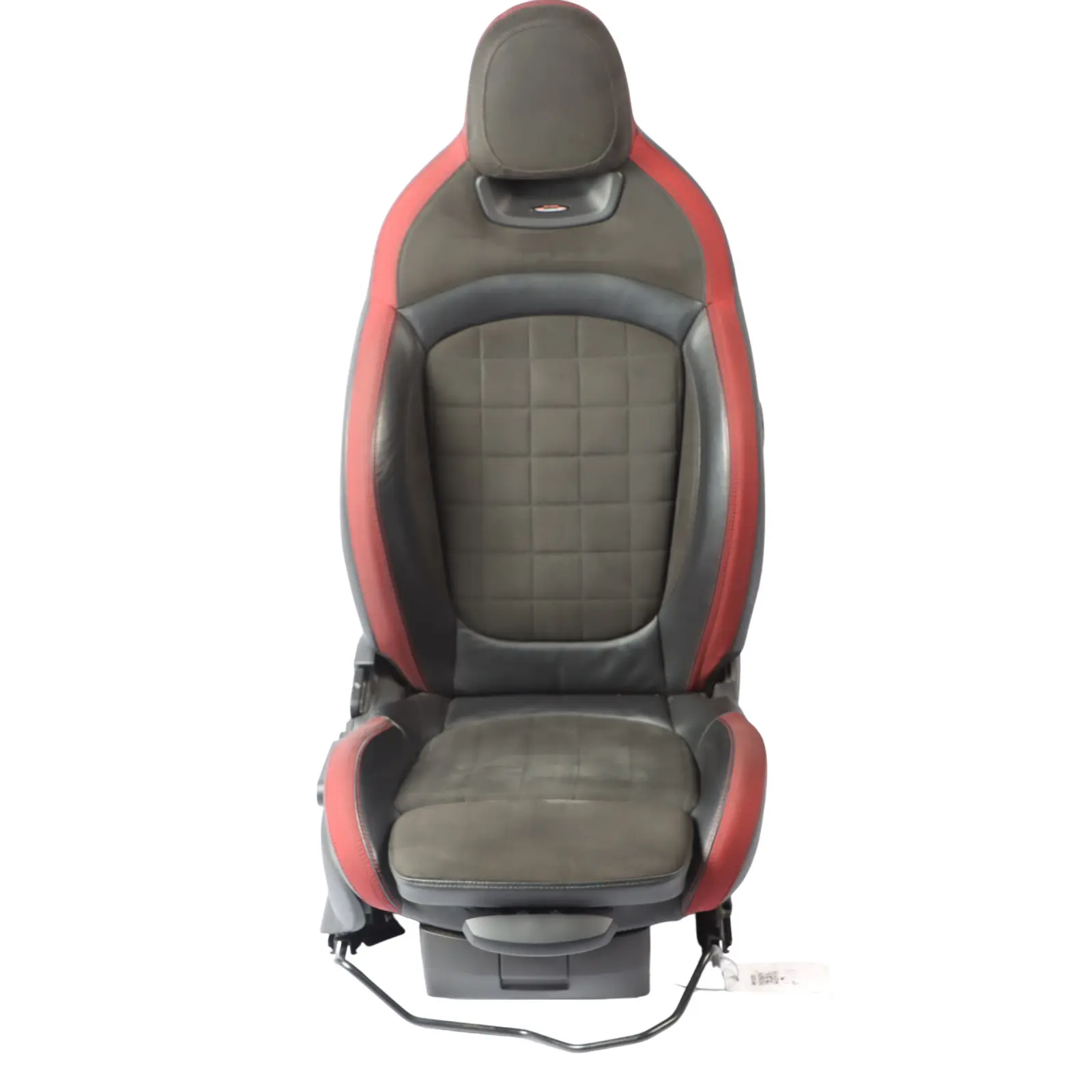 Mini F60 JCW Sport Seat Front Right O/S Heated Dinamica Red Black Half Leather