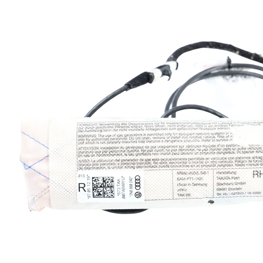 Volkswagen Sharan 7N Front Seat Air Module Side Right O/S - SKU 7N0880242 - Part number 7N0880242