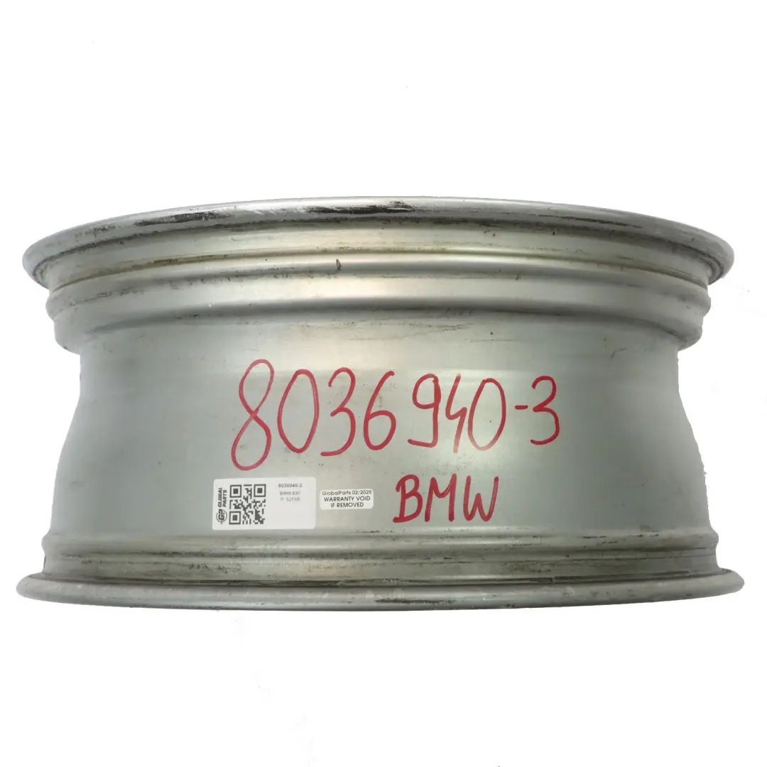BMW Serie 1 E81 E87 Cerchio in lega posteriore argento 18" M doppia rampa 208 8J - SKU 8036940-3 - Numero di parte 8036940