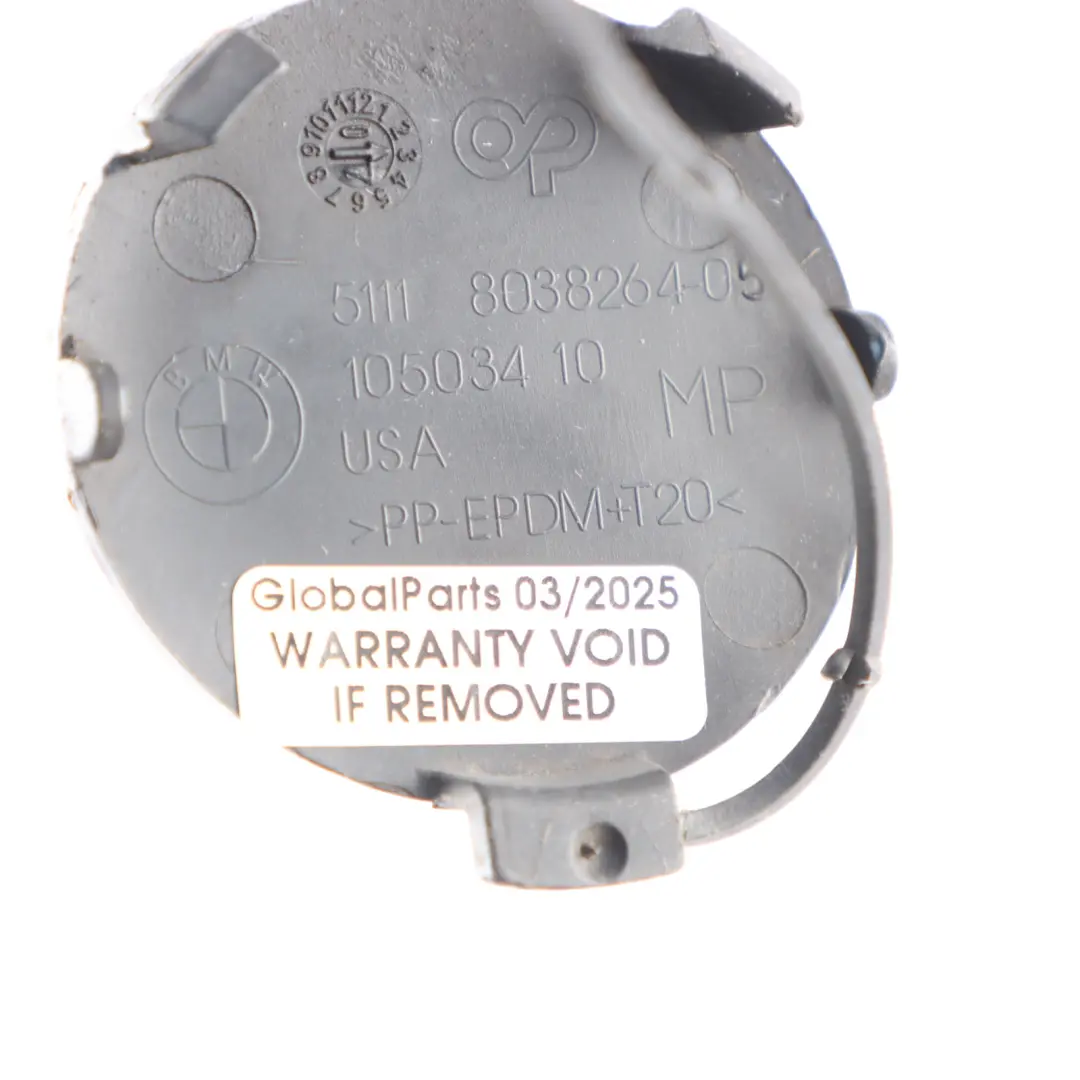 BMW X5 E70 Cache Oeil Remorquage Pare-Chocs Avant Droit Noir Carbone - 416 - SKU 8038264-CAR - Numéro de pièce 8038264