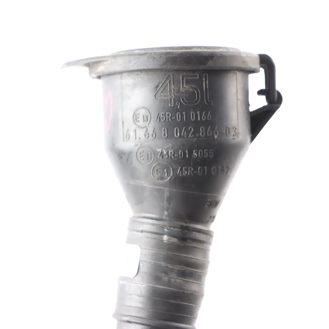 Washer Reservoir Fluid Filler Neck Tube Pipe to BMW E90 E92 E93 M3 with Part number 8042866 BMW E90 E92 E93 M3 Washer Reservoir Fluid Filler Neck Tube Pipe - SKU 8042866 - Part number 8042866