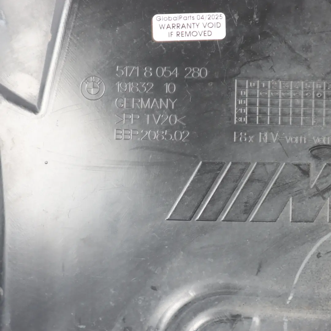 Arch Liner BMW F80 M3 F82 F83 M4 Splash Guard Front Right O/S to Wheel with Part number 8054280 Wheel Arch Liner BMW F80 M3 F82 F83 M4 Splash Guard Front Right O/S - SKU 8054280 - Part number 8054280