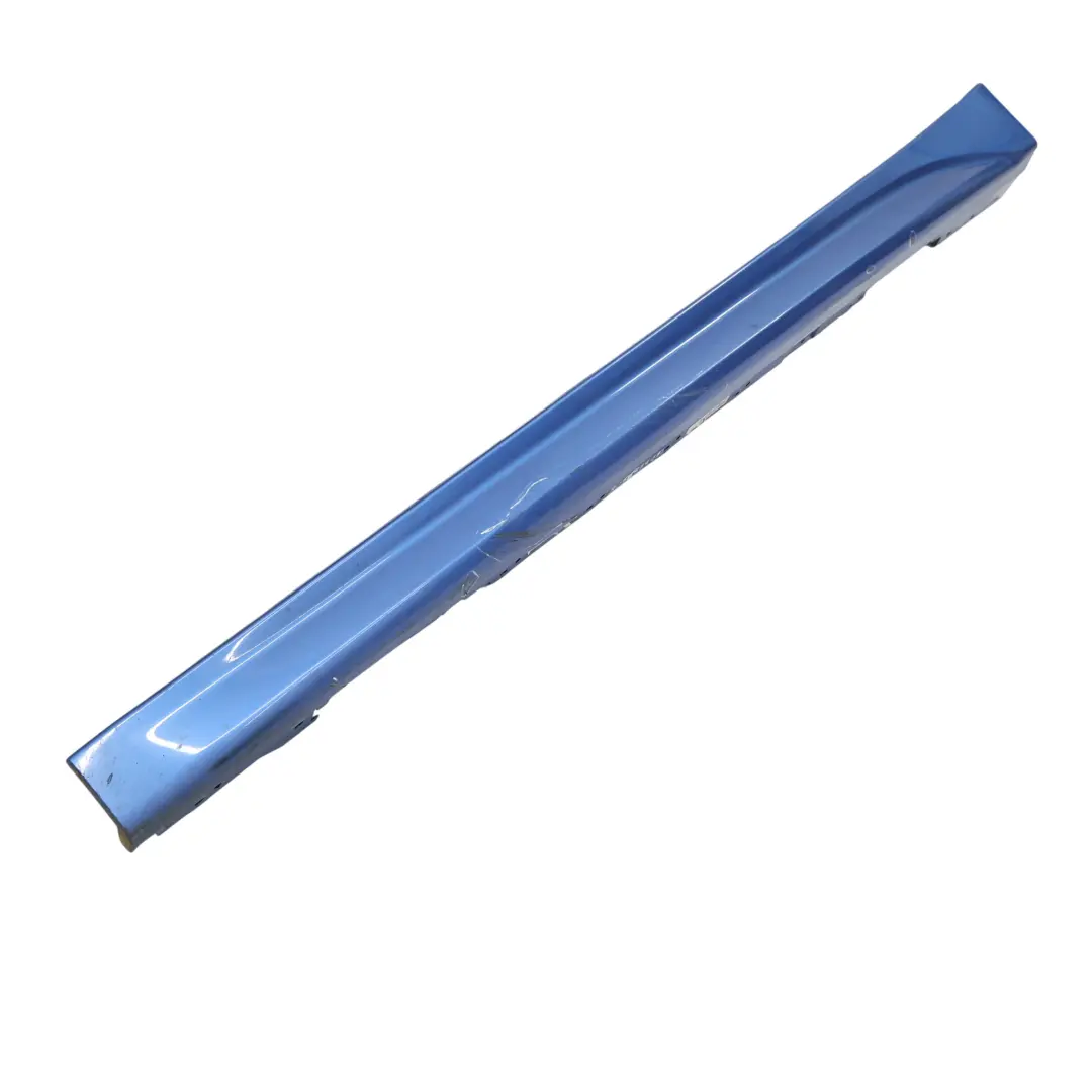 BMW F30 F31 Side Skirt M Sport Sill Strip Left N/S Estoril Blue Metallic - B45 - SKU 8056579-EB3 - Part number 8056579