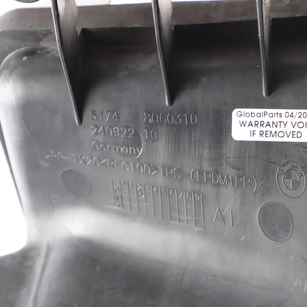 Radiator Cooling Air Duct Canal Right O/S to BMW F20 F21 LCI with Part number 8060310 BMW F20 F21 LCI Radiator Cooling Air Duct Canal Right O/S - SKU 8060310 - Part number 8060310