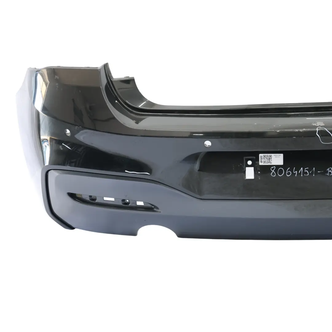 Bumper Trim Panel Black Sapphire Metallic - 475 to BMW F20 F21 LCI M Sport Rear with Part number 8064151 BMW F20 F21 LCI M Sport Rear Bumper Trim Panel Black Sapphire Metallic - 475 - SKU 8064151-BS2 - Part number 8064151