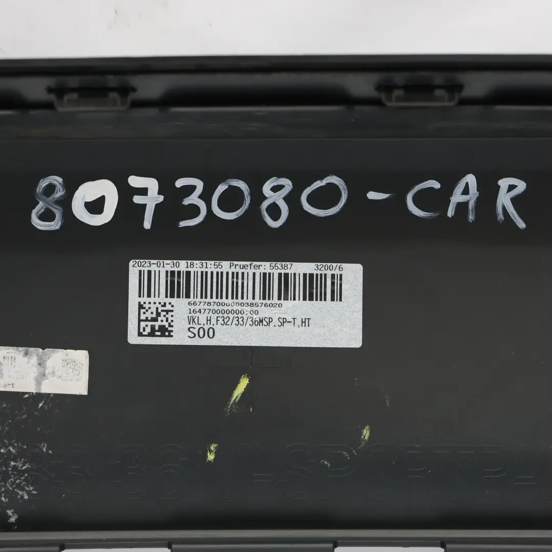 Bumper M Sport Trim Panel Cover PDC Carbonschwarz Black - 416 to BMW F36 Rear with Part number 8073080 BMW F36 Rear Bumper M Sport Trim Panel Cover PDC Carbonschwarz Black - 416 - SKU 8073080-CAR - Part number 8073080