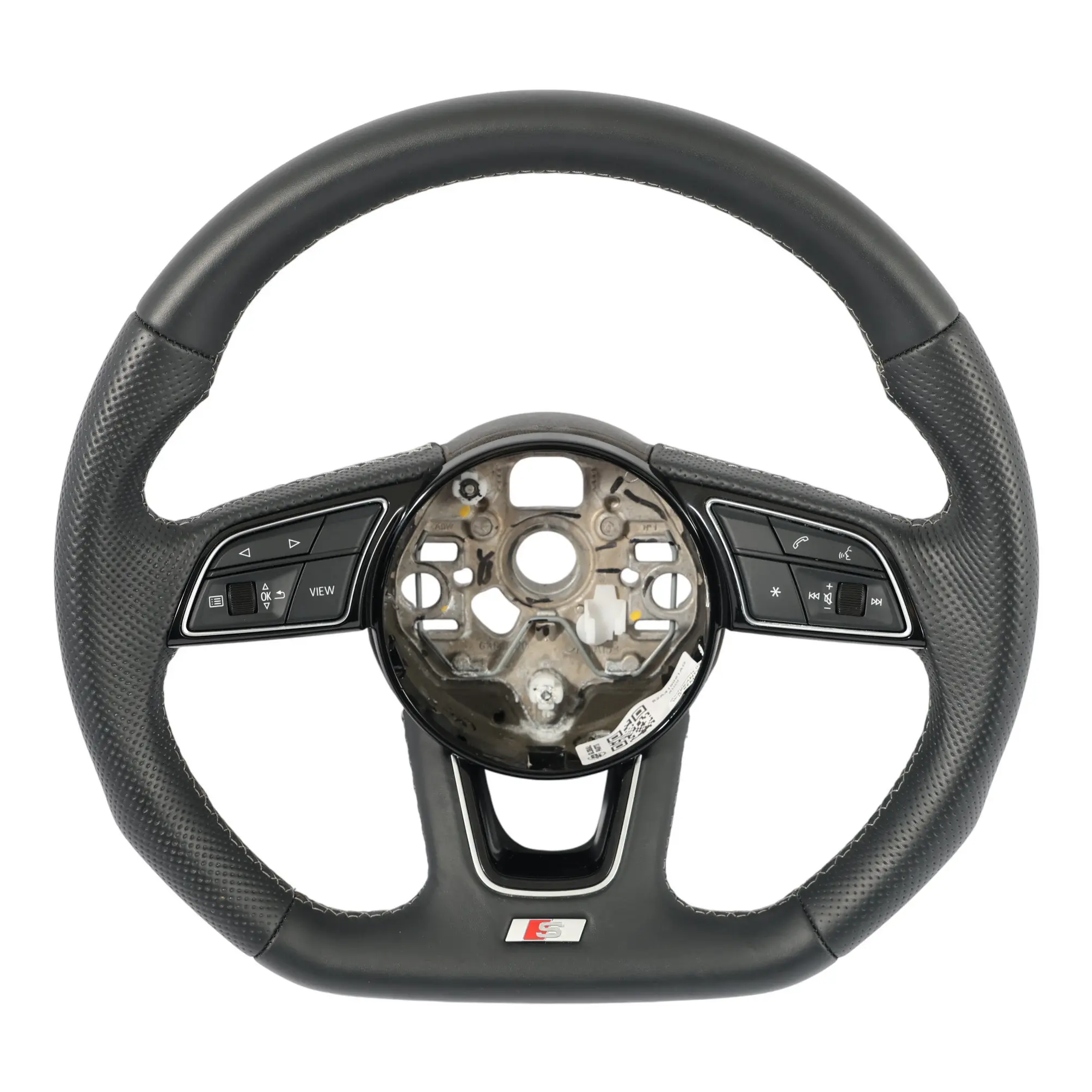 Lenkrad Audi A1 II A3 8Y S-Line Schwarz Leder Flachboden 82A419091AG