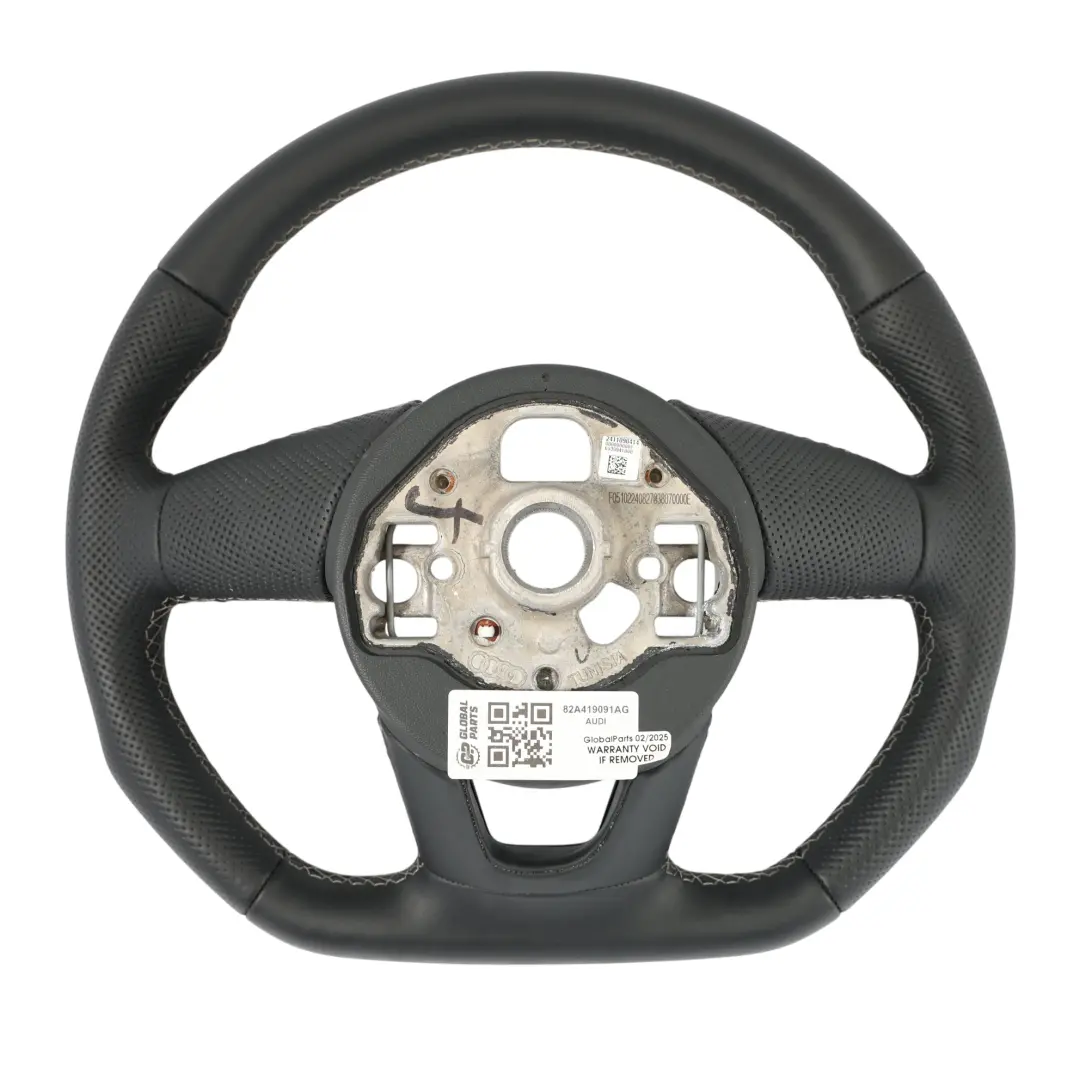 Volante Audi A1 II A3 8Y S-Line Nero In Pelle Fondo Piatto - SKU 82A419091AG - Numero di parte 82A419091AG