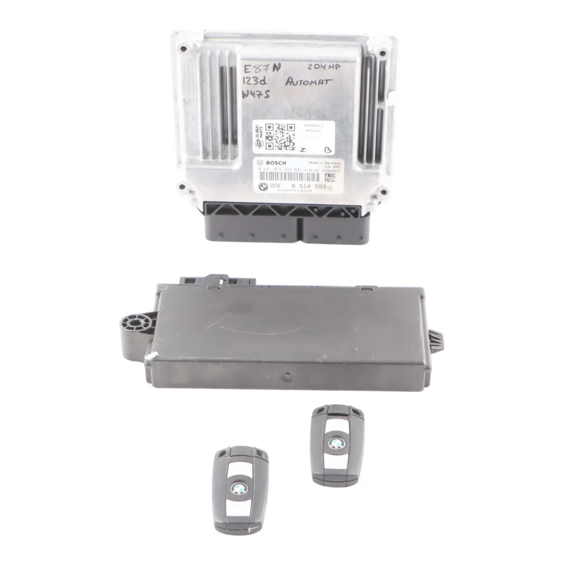 BMW E81 E82 E87 LCI E88 N47S 123d 204HP Engine Control ECU Kit DDE 8510593