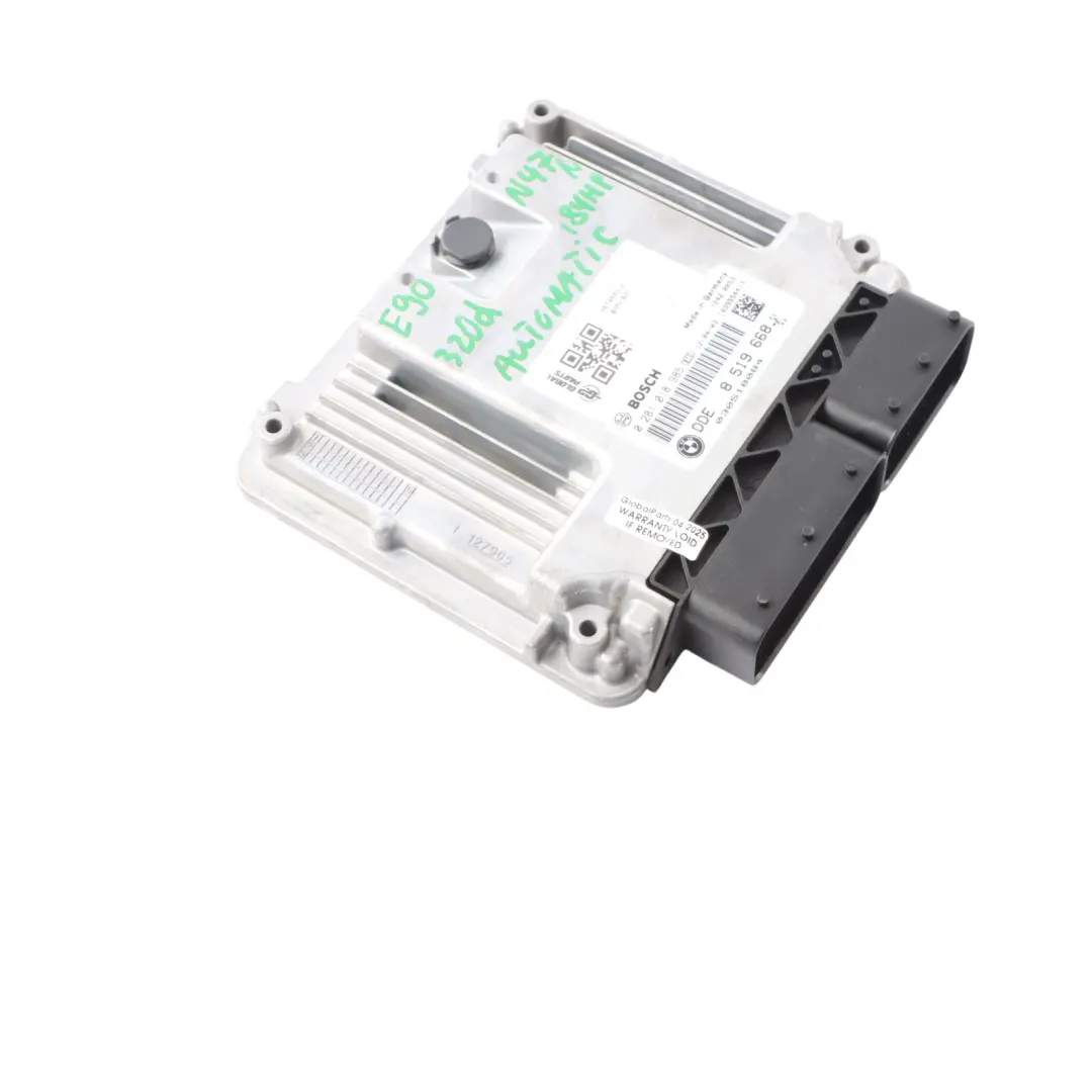 N47N 163HP Engine Control Unit ECU DDE Automatic to BMW E90 E91 LCI 320d with Part number 8519668 BMW E90 E91 LCI 320d N47N 163HP Engine Control Unit ECU DDE Automatic - SKU 8519668-2 - Part number 8519668