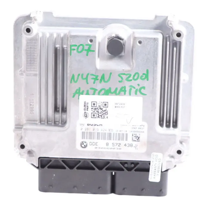 N57N 184HP Engine Control ECU DDE Automatic to BMW F07 F10 F30 330d 520d with Part number 8572438 BMW F07 F10 F30 330d 520d N57N 184HP Engine Control ECU DDE Automatic - SKU 8572438 - Part number 8572438