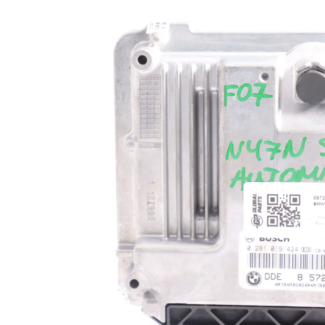 N57N 184HP Engine Control ECU DDE Automatic to BMW F07 F10 F30 330d 520d with Part number 8572438 BMW F07 F10 F30 330d 520d N57N 184HP Engine Control ECU DDE Automatic - SKU 8572438 - Part number 8572438
