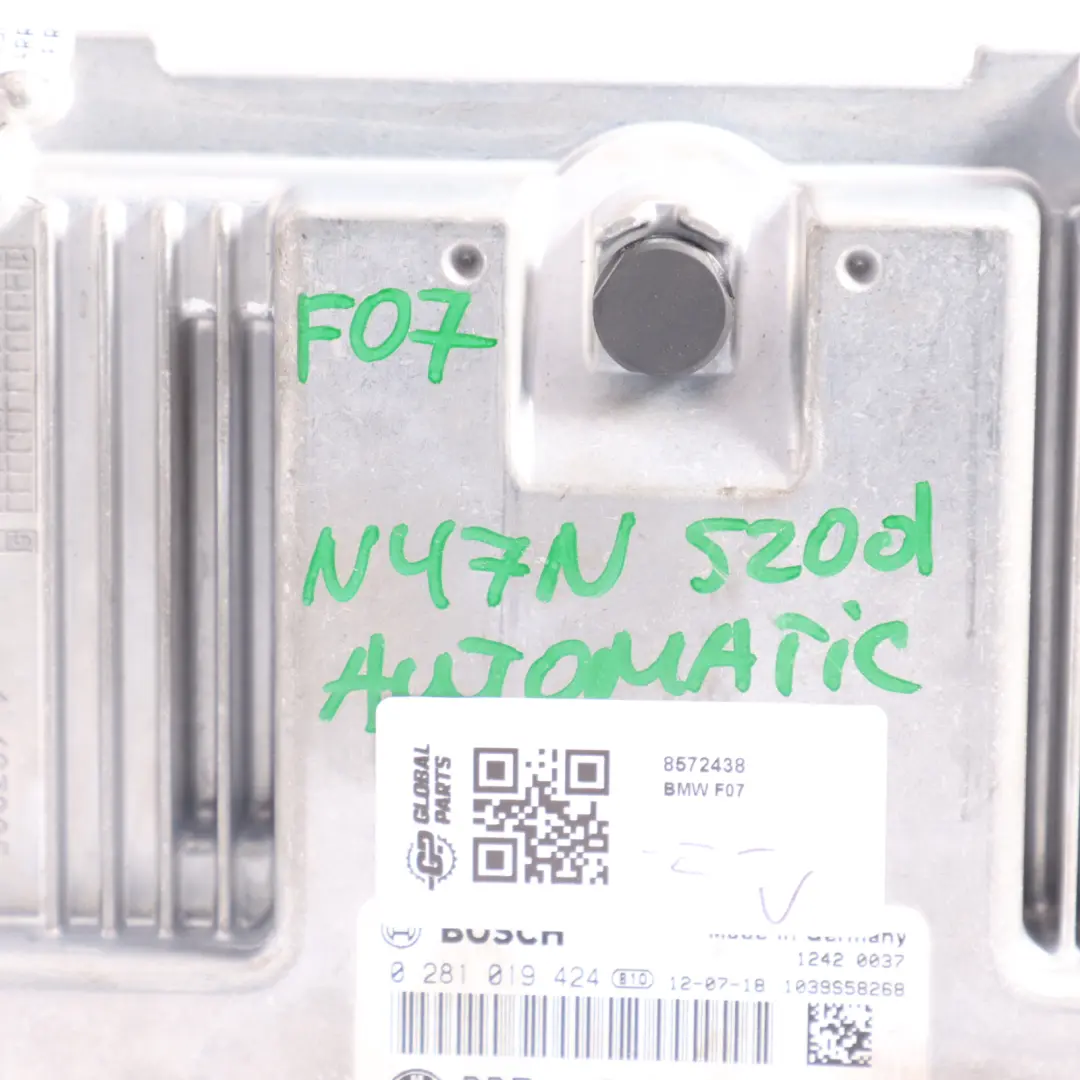 BMW F07 F10 F30 330d 520d N57N 184HP Engine Control ECU DDE Automatic - SKU 8572438 - Part number 8572438