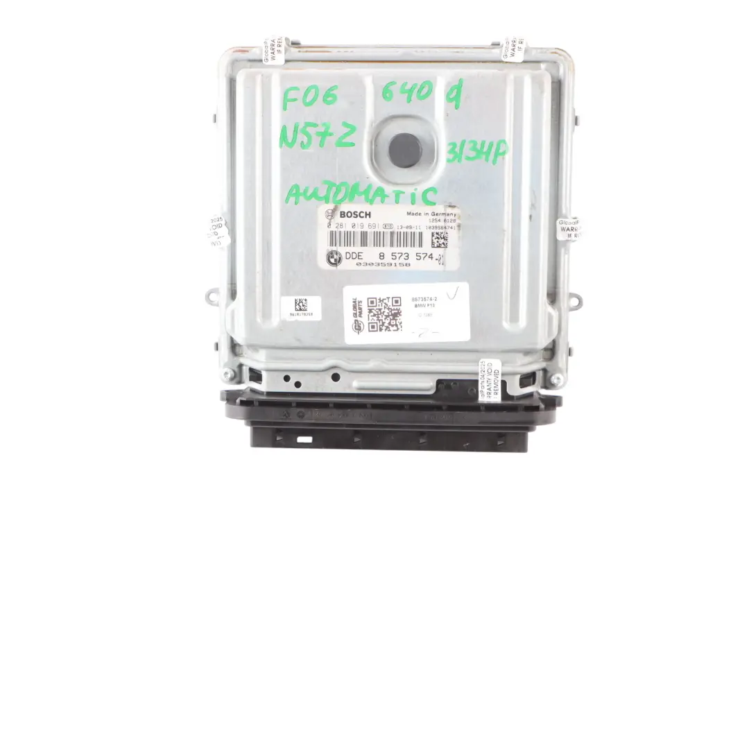 BMW F06 F12 F13 640d N57Z 313HP Engine Module ECU DDE Kit 8573574 Automatic - SKU 8573574-2 - Part number 8573557