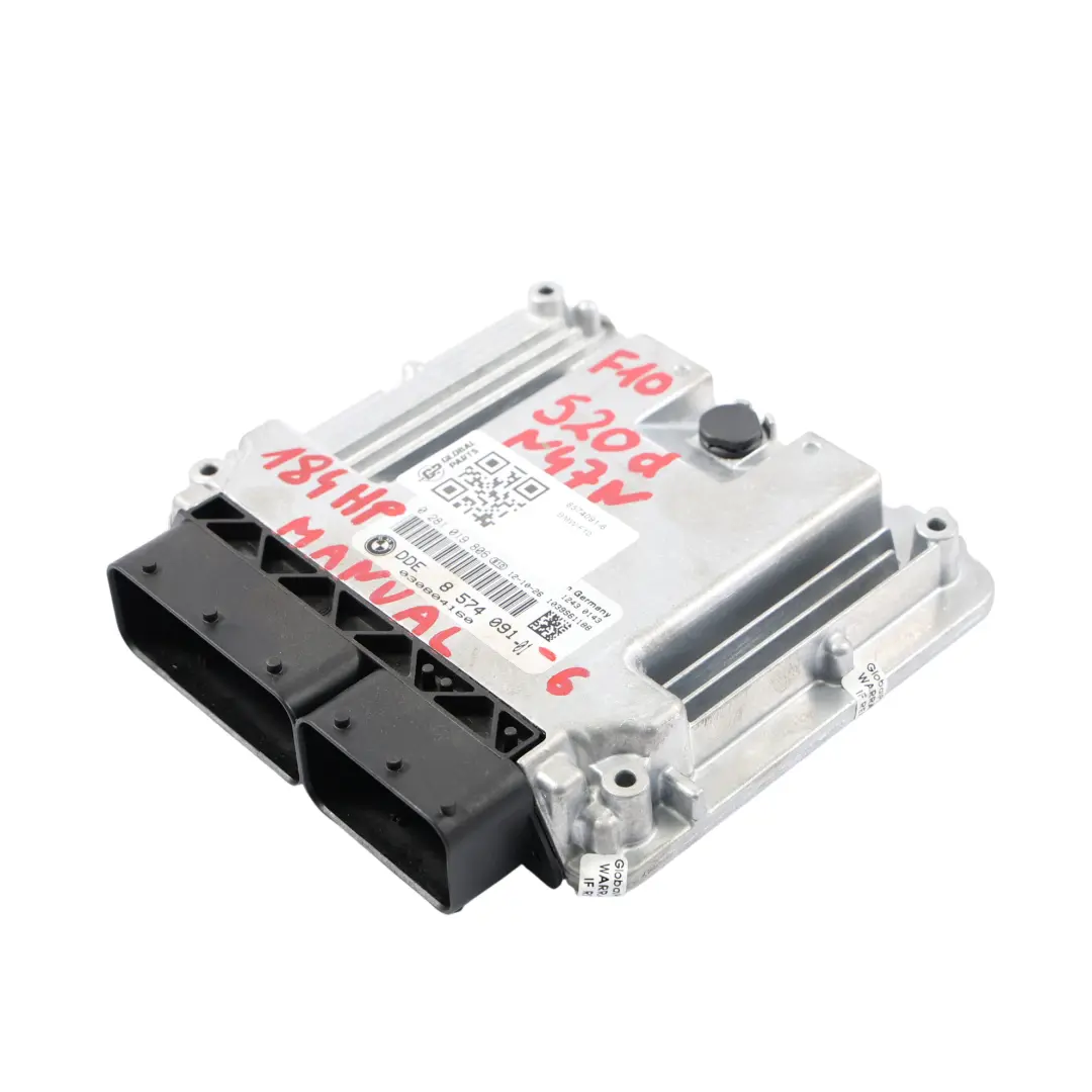 BMW F10 F11 520D N47N 184HP Motor ECU Kit Unidad DDE CAS4 + Clave Manual - SKU 8574091-6 - Número de pieza 8574091