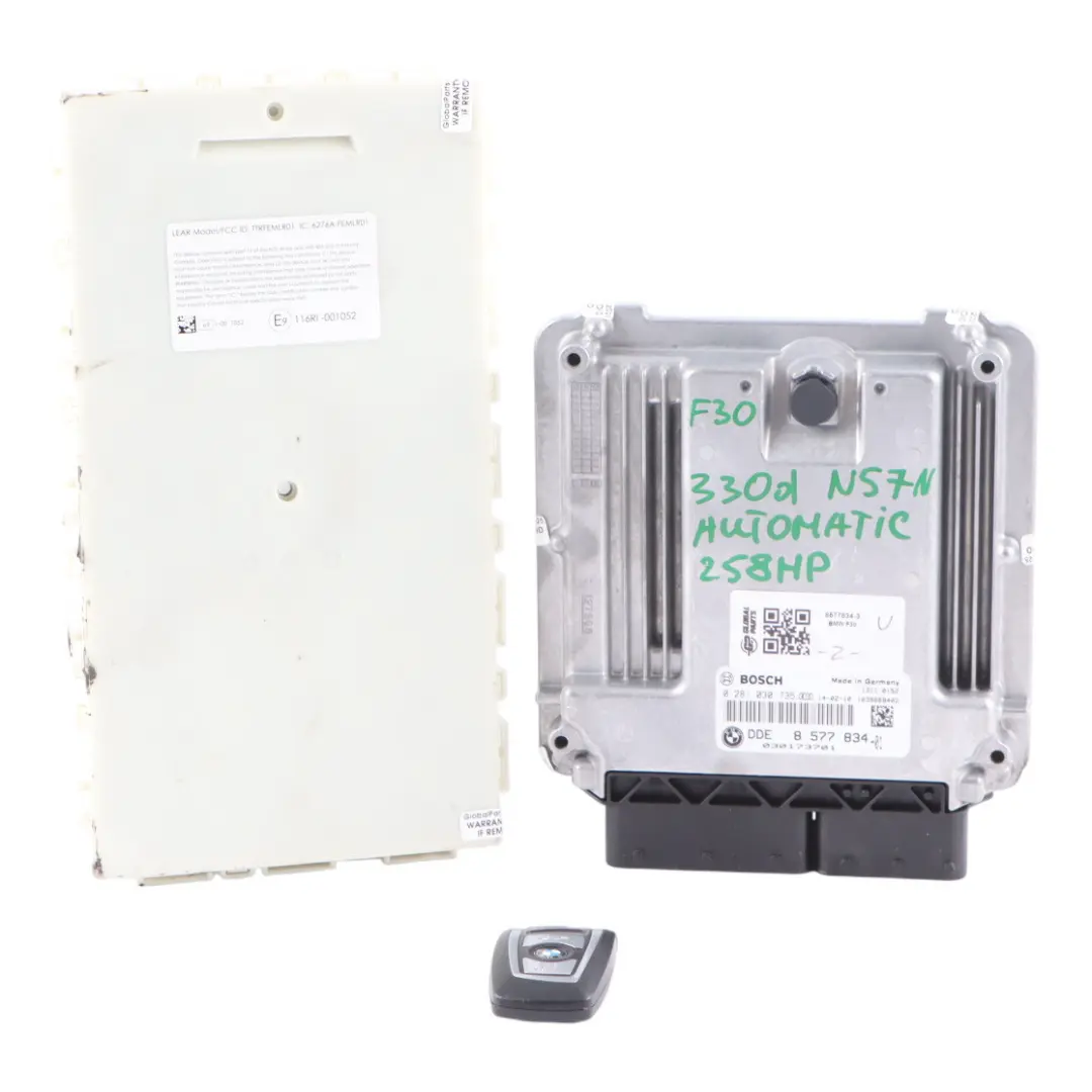 N57N 258HP Engine Control Moudle Unit ECU Kit DDE 8577834 to BMW F30 F31 330d with Part number 8577835 BMW F30 F31 330d N57N 258HP Engine Control Moudle Unit ECU Kit DDE 8577834 - SKU 8577834-3 - Part number 8577835