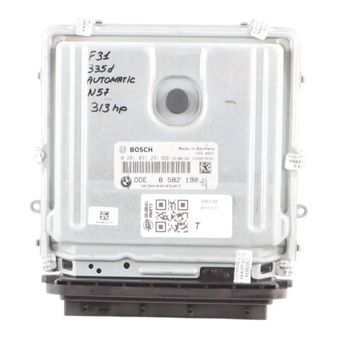 335dX 435dX N57 313HP Engine Module ECU DDE Automatic to BMW F30 F31 F32 with Part number 8585376 BMW F30 F31 F32 335dX 435dX N57 313HP Engine Module ECU DDE Automatic - SKU 8582190 - Part number 8585376