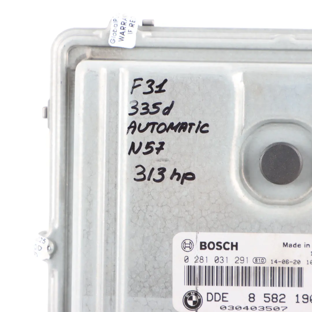 335dX 435dX N57 313HP Engine Module ECU DDE Automatic to BMW F30 F31 F32 with Part number 8585376 BMW F30 F31 F32 335dX 435dX N57 313HP Engine Module ECU DDE Automatic - SKU 8582190 - Part number 8585376