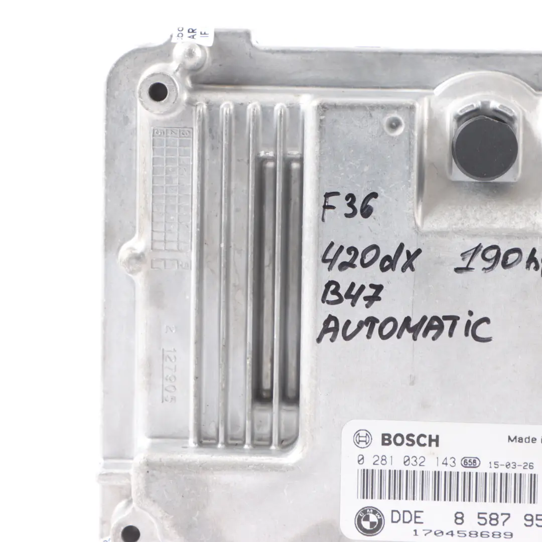 BMW F20 F21 F30 LCI F36 120dX 320dX 420dX B47 190HP Engine ECU Unit DDE - SKU 8587952-6 - Part number 8587952