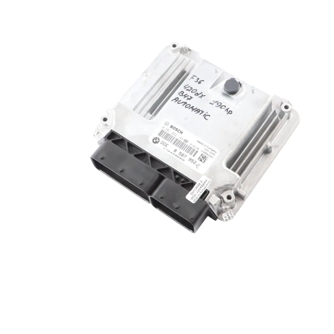 120dX 320dX 420dX B47 190HP Engine ECU Unit DDE to BMW F20 F21 F30 LCI F36 with Part number 8587952 BMW F20 F21 F30 LCI F36 120dX 320dX 420dX B47 190HP Engine ECU Unit DDE - SKU 8587952-6 - Part number 8587952