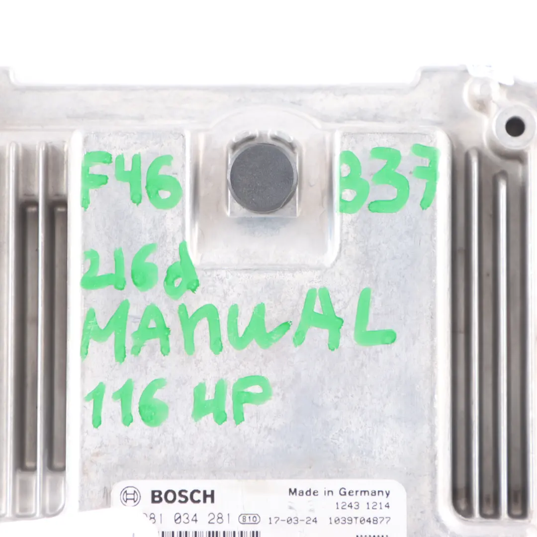 BMW F22 F30 F46 216d 316d B37 Diesel 116HP ECU Engine Control DDE Kit - SKU 8598759-6 - Part number 8598759