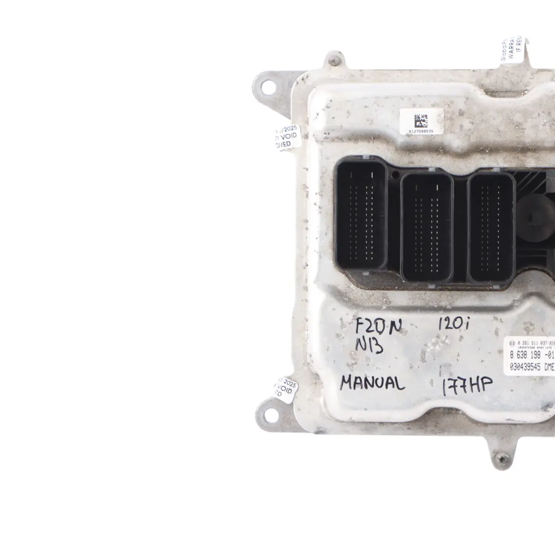 177HP N13 Engine Control Module ECU DME Manual to BMW F20 F21 LCI 120i with Part number 8638198 BMW F20 F21 LCI 120i 177HP N13 Engine Control Module ECU DME Manual - SKU 8638198-8 - Part number 8638198