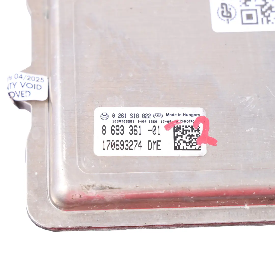 BMW F87 LCI M2 370HP N55 Motor Módulo Control Unidad ECU DME Automático - SKU 8693361-2 - Número de pieza 8693361