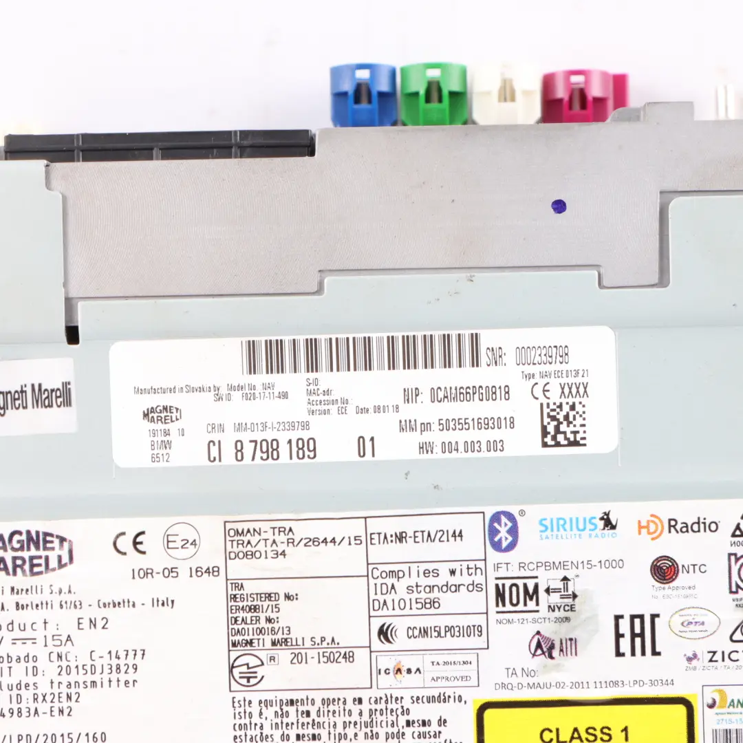 Basic Head Unit BMW F45 X1 F48 Mini F55 F56 Sat Navigation Radio Stereo to with Part number 8798189 Basic Head Unit BMW F45 X1 F48 Mini F55 F56 Sat Navigation Radio Stereo - SKU 8798189-2 - Part number 8798189