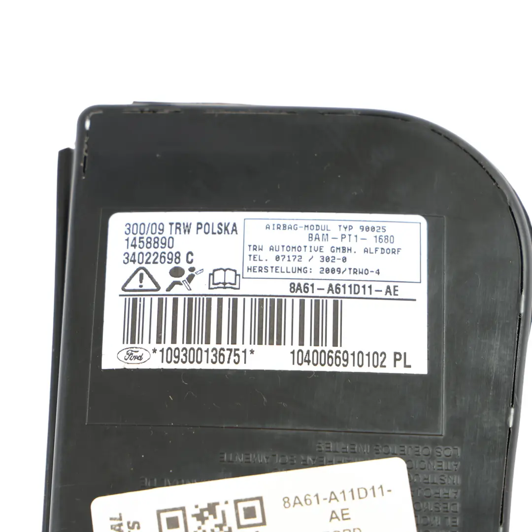 Front Seat Side Air Module Left N/S to Ford Fiesta 7 with Part number 8A61-A11D11-AE Ford Fiesta 7 Front Seat Side Air Module Left N/S - SKU 8A61-A611D11-AE - Part number 8A61-A11D11-AE