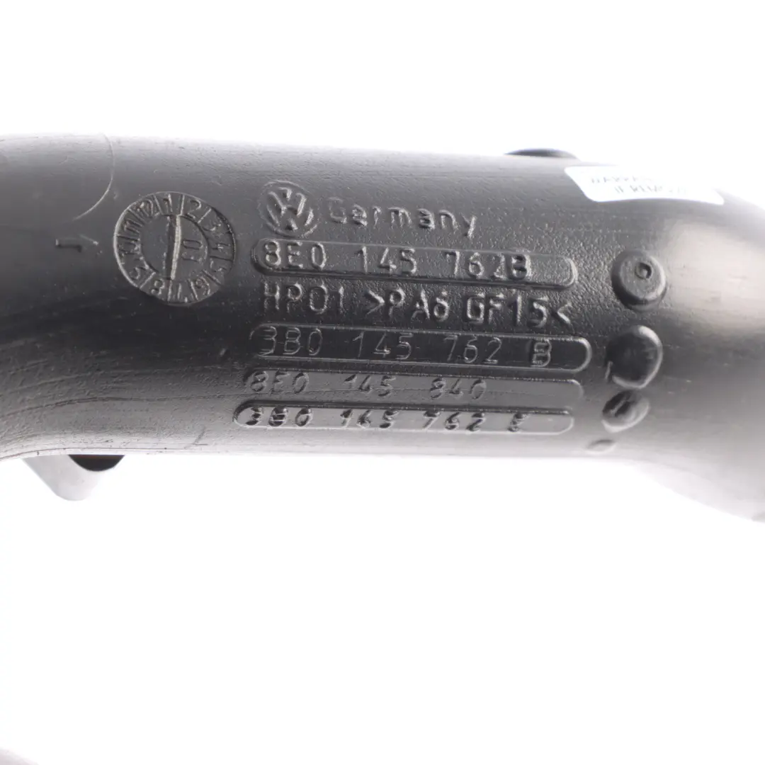 Charge Pressure Air Pipe Hose to Audi A4 B6 1.9 TDI Diesel Intercooler with Part number 8E0145840E Audi A4 B6 1.9 TDI Diesel Intercooler Charge Pressure Air Pipe Hose - SKU 8E0145840E - Part number 8E0145840E