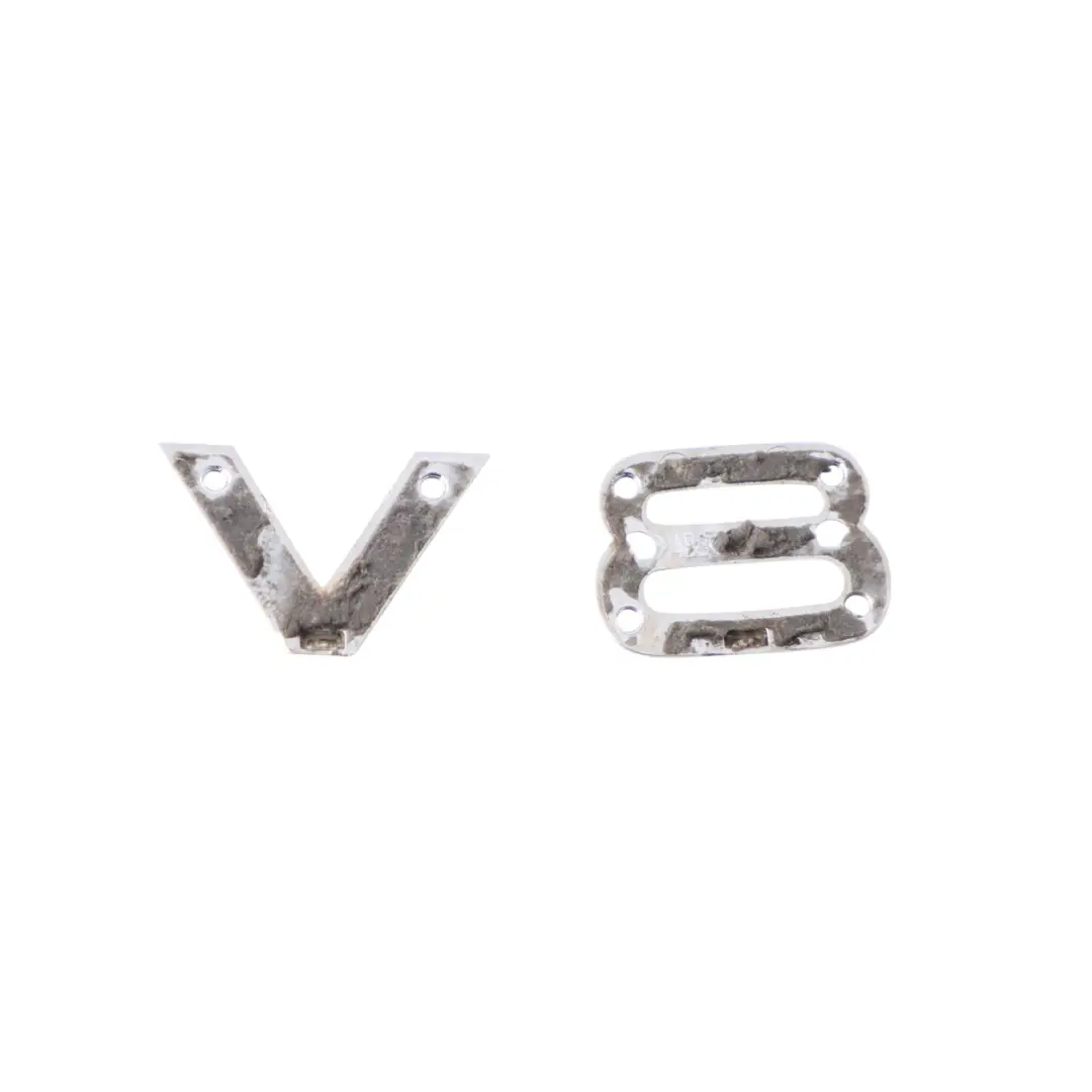 Audi A4 RS4 B8 A5 S5 8T V8 Seitenflügel Kotflügel Emblem Chrom - SKU 8E0853601B - Teilenummer 8E0853601B