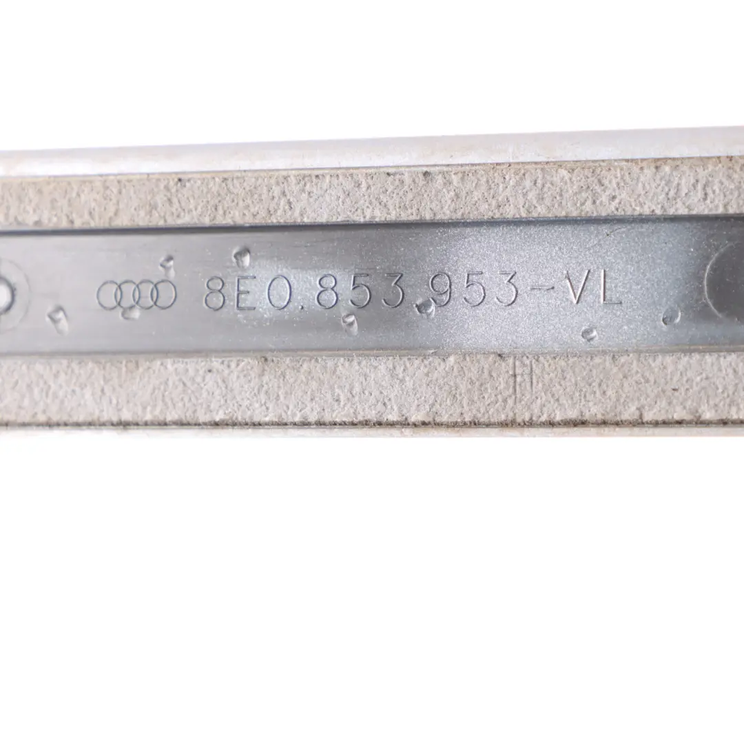 Striscia Modanatura Porta Audi A4 B6 B7 Anteriore Sinistra Akoya Silver - Y7H per con numero di parte 8E0853953 Striscia Modanatura Porta Audi A4 B6 B7 Anteriore Sinistra Akoya Silver - Y7H - SKU 8E0853953-ASI - Numero di parte 8E0853953