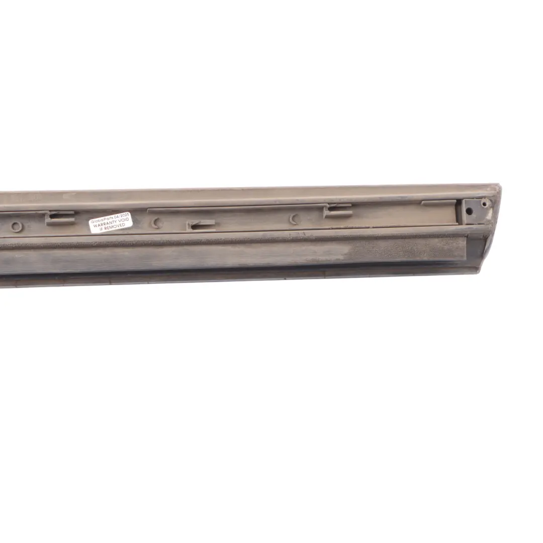 Door Lower Strip Moulding Left N/S Akoya Silver Metallic - Y7H to Audi A4 B7 Rear with Part number 8E0853969 Audi A4 B7 Rear Door Lower Strip Moulding Left N/S Akoya Silver Metallic - Y7H - SKU 8E0853969-ASI - Part number 8E0853969