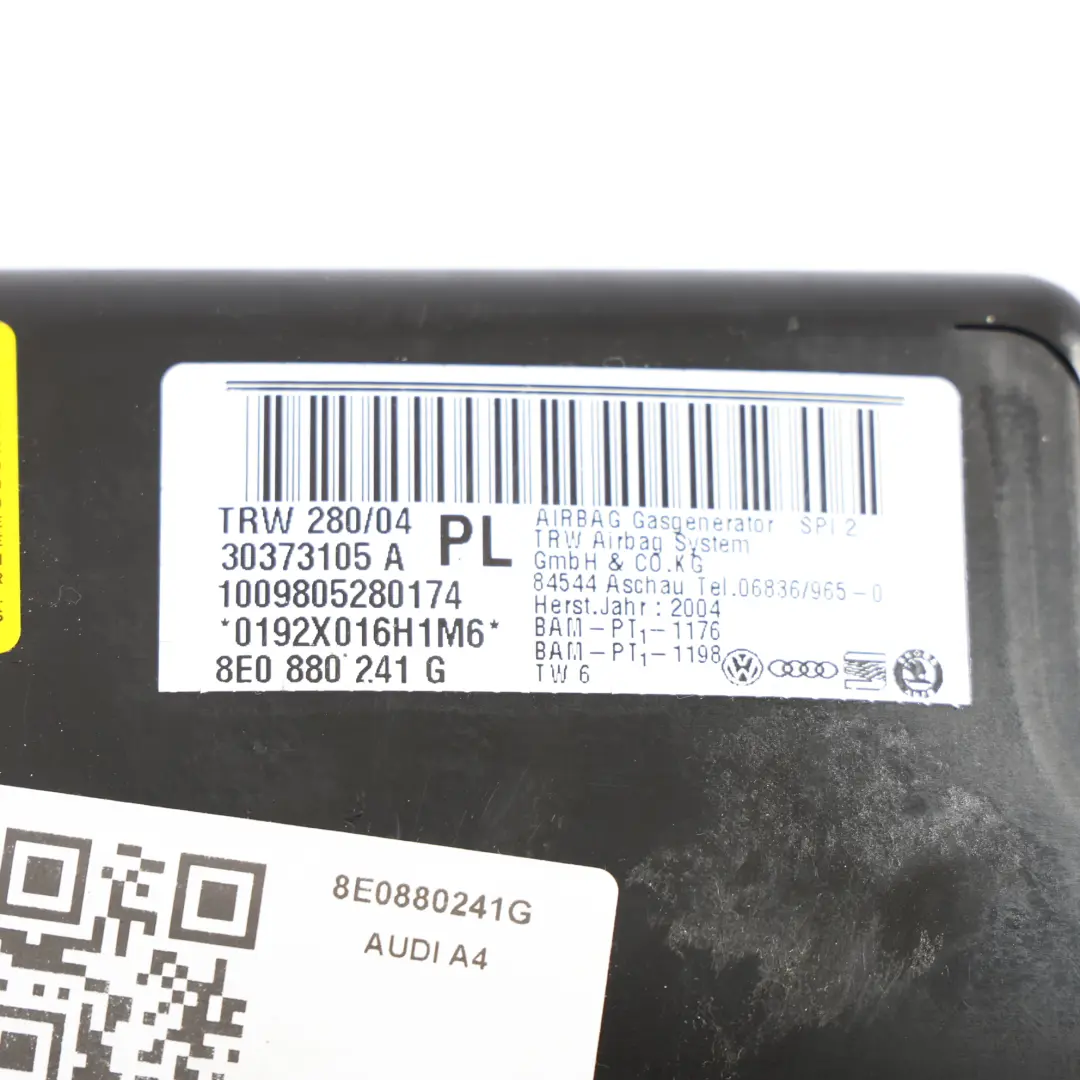 Modulo Aria Laterale Sedile Anteriore Sinistro per Audi A4 B7 con numero di parte 8E0880241G Audi A4 B7 Modulo Aria Laterale Sedile Anteriore Sinistro - SKU 8E0880241G - Numero di parte 8E0880241G