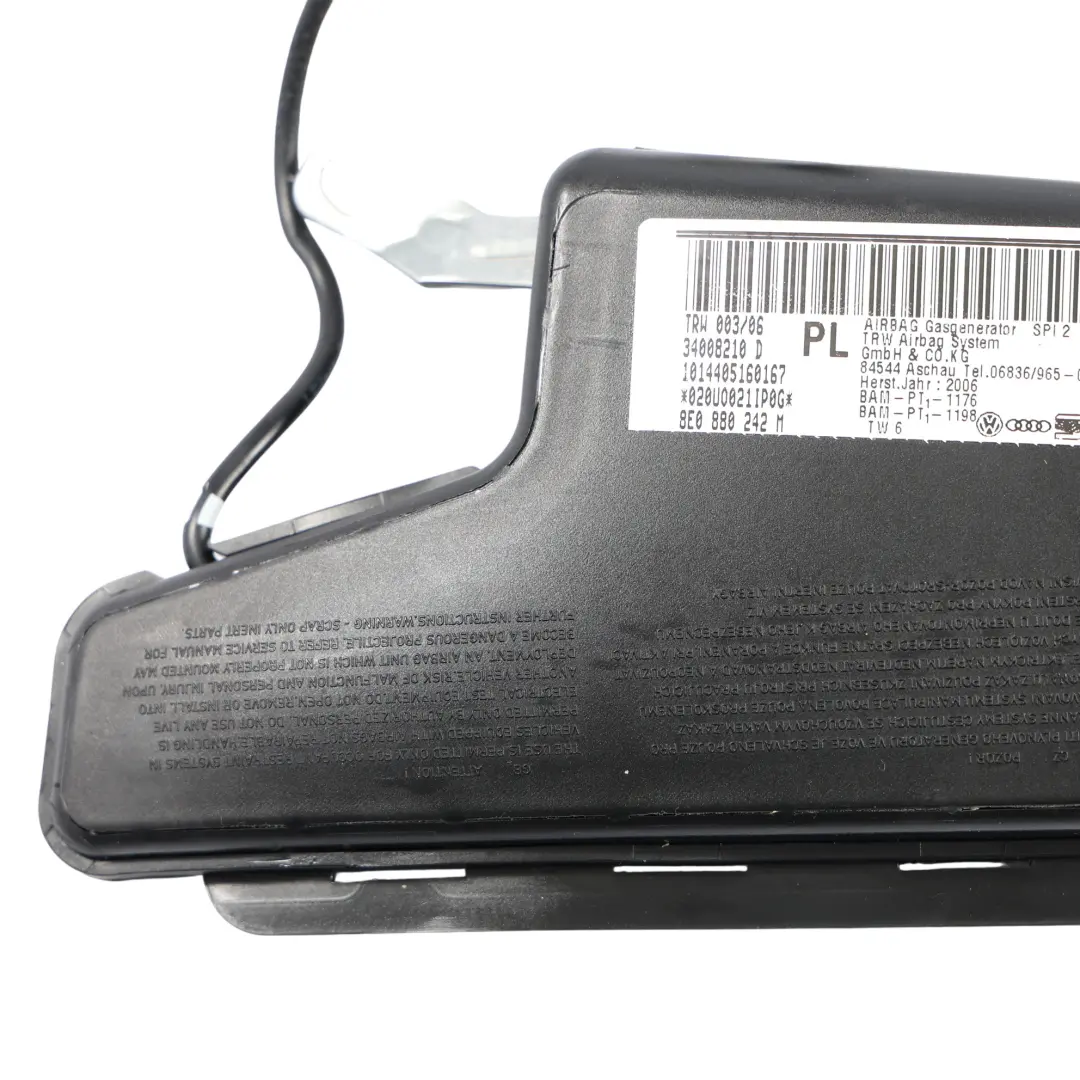 Audi A4 B7 Asiento Delantero Lado Módulo De Aire Derecho - SKU 8E0880242M - Número de pieza 8E0880242M