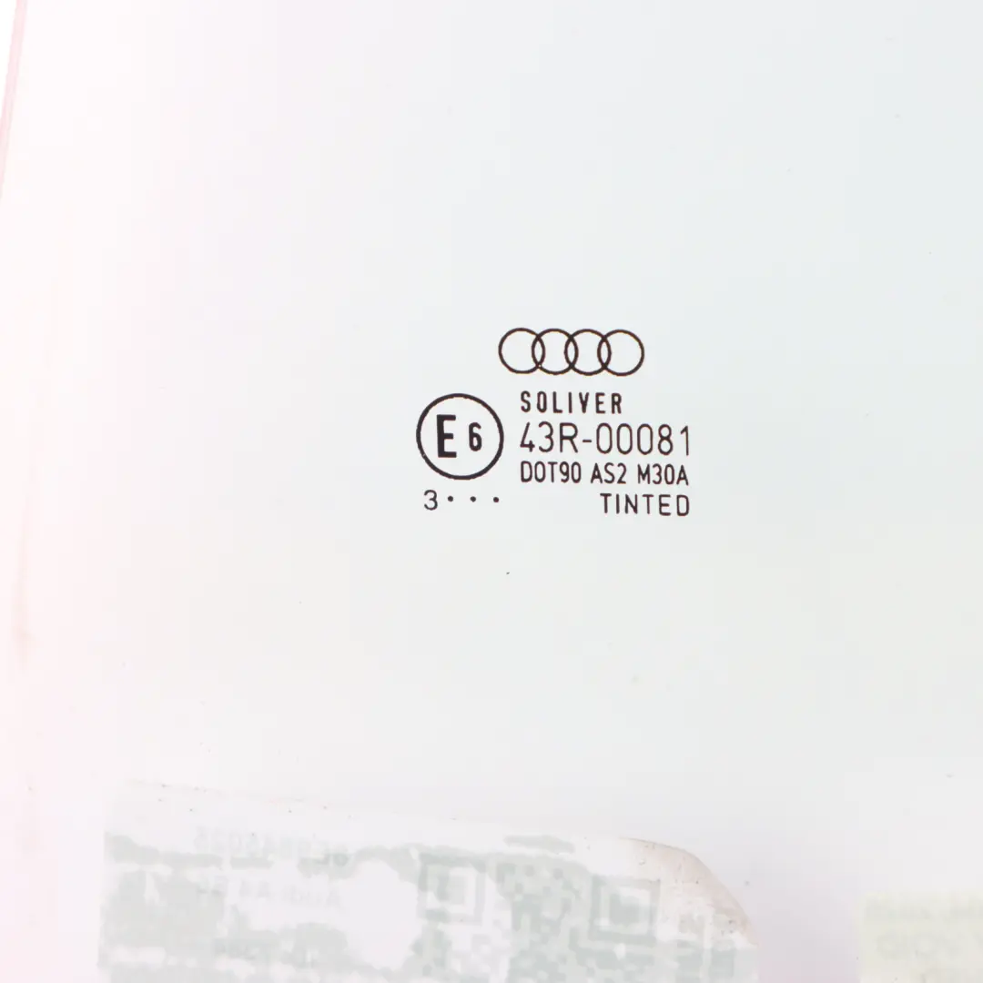 Audi A4 B6 B7 Door Window Tinted Glass Rear Left N/S AS2 - SKU 8E9845025 - Part number 8E9845025
