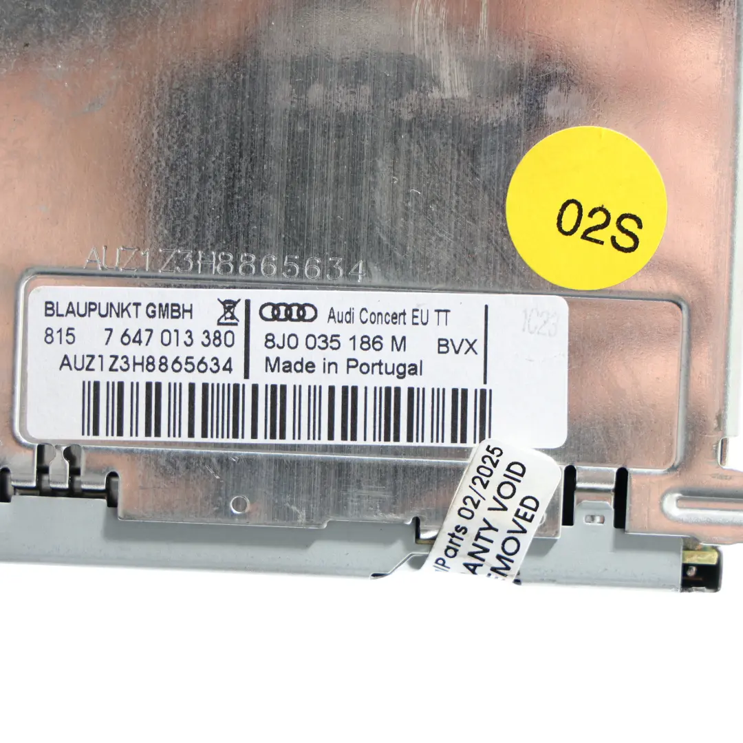 Radio Reproductor De CD Audio Profesional Unidad Principal 9199439 para Audi TT 8J con número de pieza 8J0035186M Audi TT 8J Radio Reproductor De CD Audio Profesional Unidad Principal 9199439 - SKU 8J0035186M - Número de pieza 8J0035186M