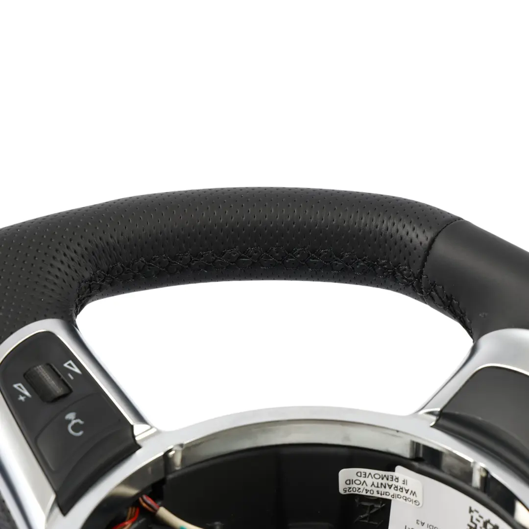 Leather Steering Wheel Paddle Shift Flat Bottom Audi TT 8J NEW Black - SKU 8J0419091C-1 - Part number 8J0419091C