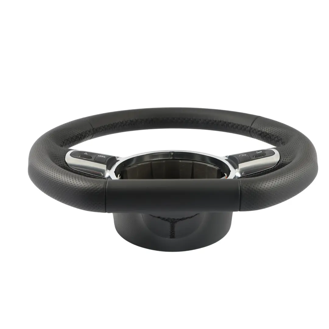 Leather Steering Wheel Paddle Shift Flat Bottom Audi TT 8J NEW Black - SKU 8J0419091C-1 - Part number 8J0419091C
