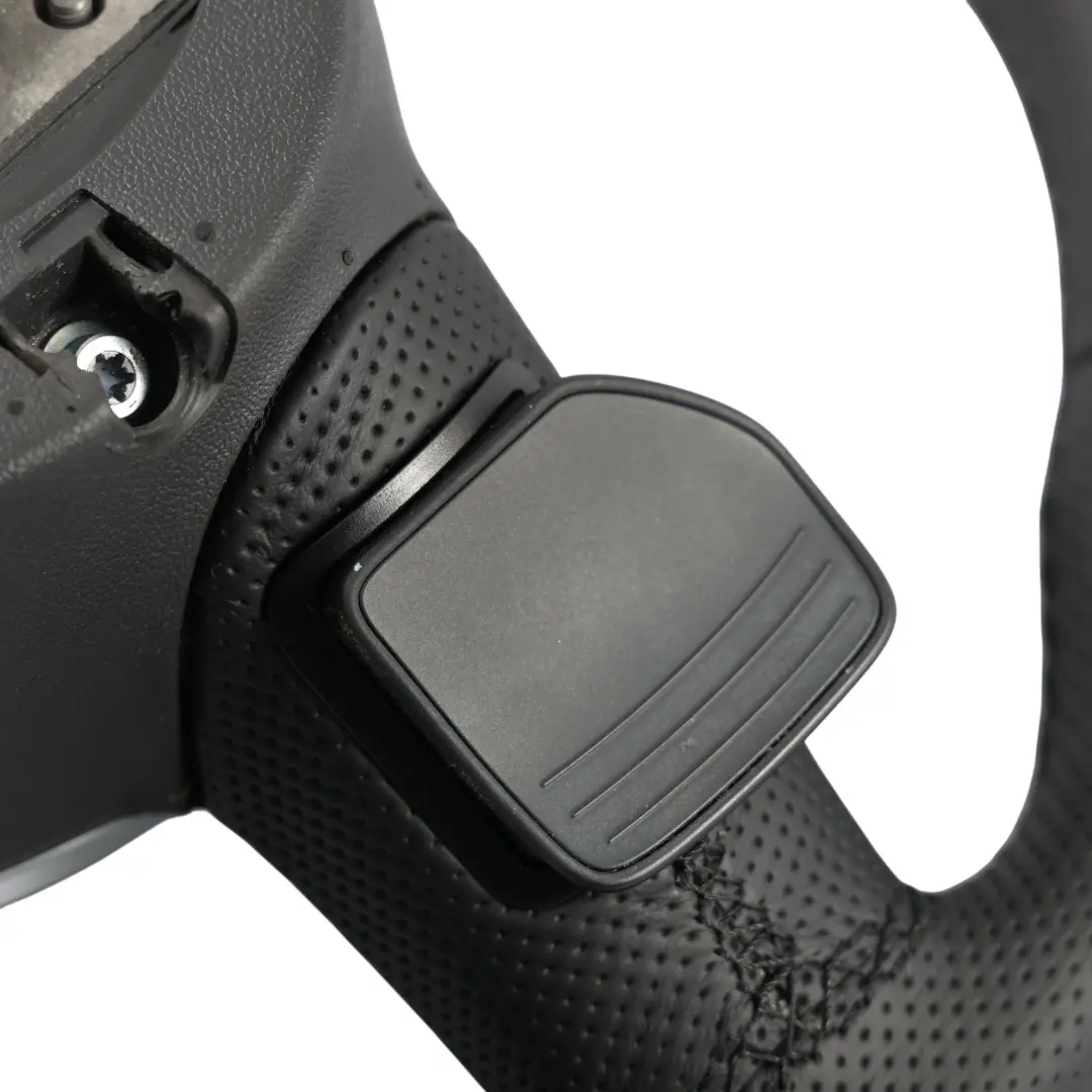 Leather Steering Wheel Paddle Shift Flat Bottom Audi TT 8J NEW Black - SKU 8J0419091C-1 - Part number 8J0419091C