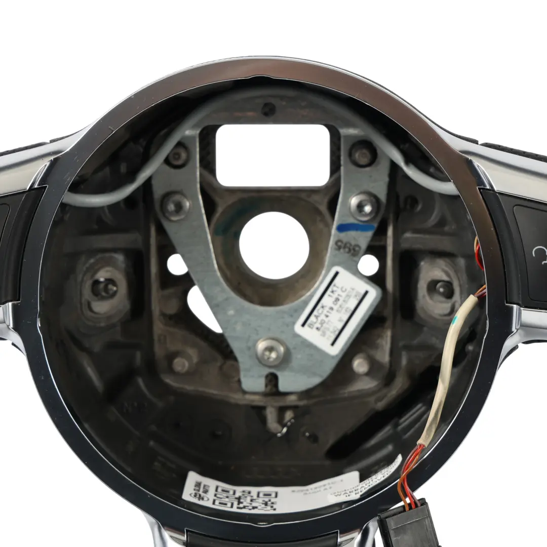 Leather Steering Wheel Paddle Shift Flat Bottom Audi TT 8J NEW Black - SKU 8J0419091C-1 - Part number 8J0419091C