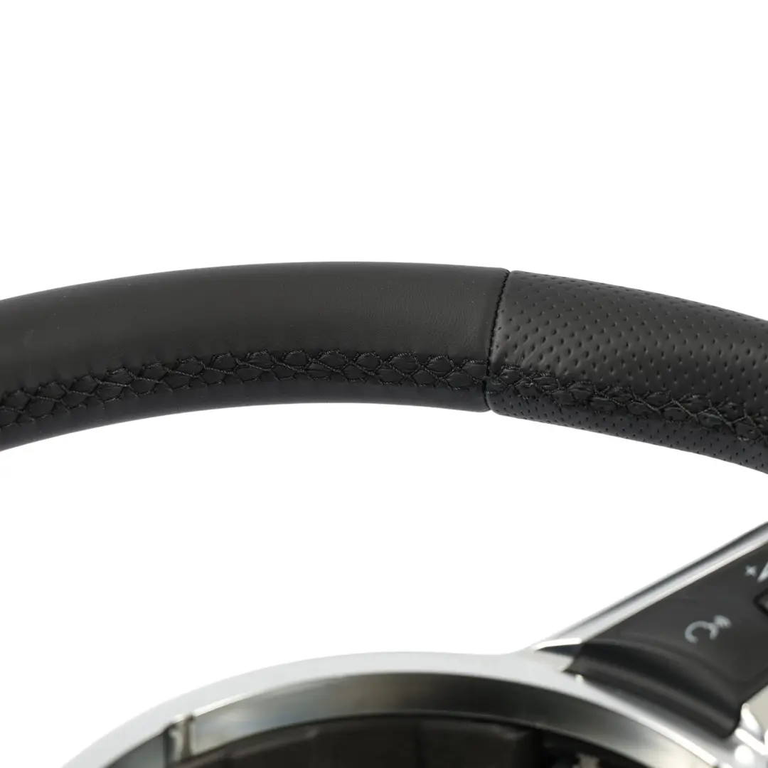 Leather Steering Wheel Paddle Shift Flat Bottom Audi TT 8J NEW Black - SKU 8J0419091C-1 - Part number 8J0419091C