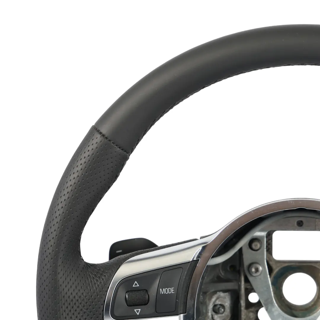 Volante Audi A3 8P TT 8J S-Line NUOVO In Pelle Nera Fondo Piatto - SKU 8J0419091H-1 - Numero di parte 8J0419091H