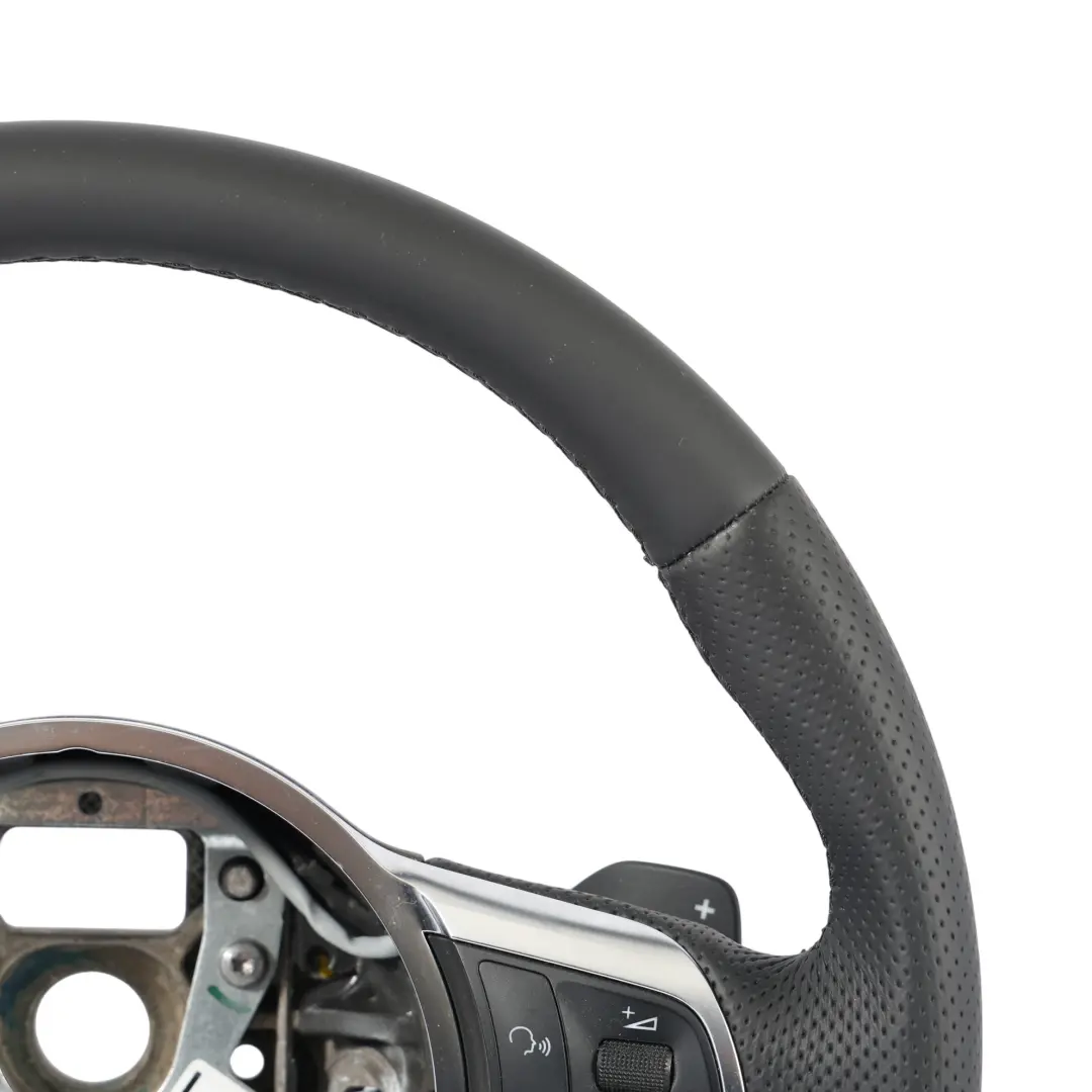 Volante Audi A3 8P TT 8J S-Line NUOVO In Pelle Nera Fondo Piatto - SKU 8J0419091H-1 - Numero di parte 8J0419091H