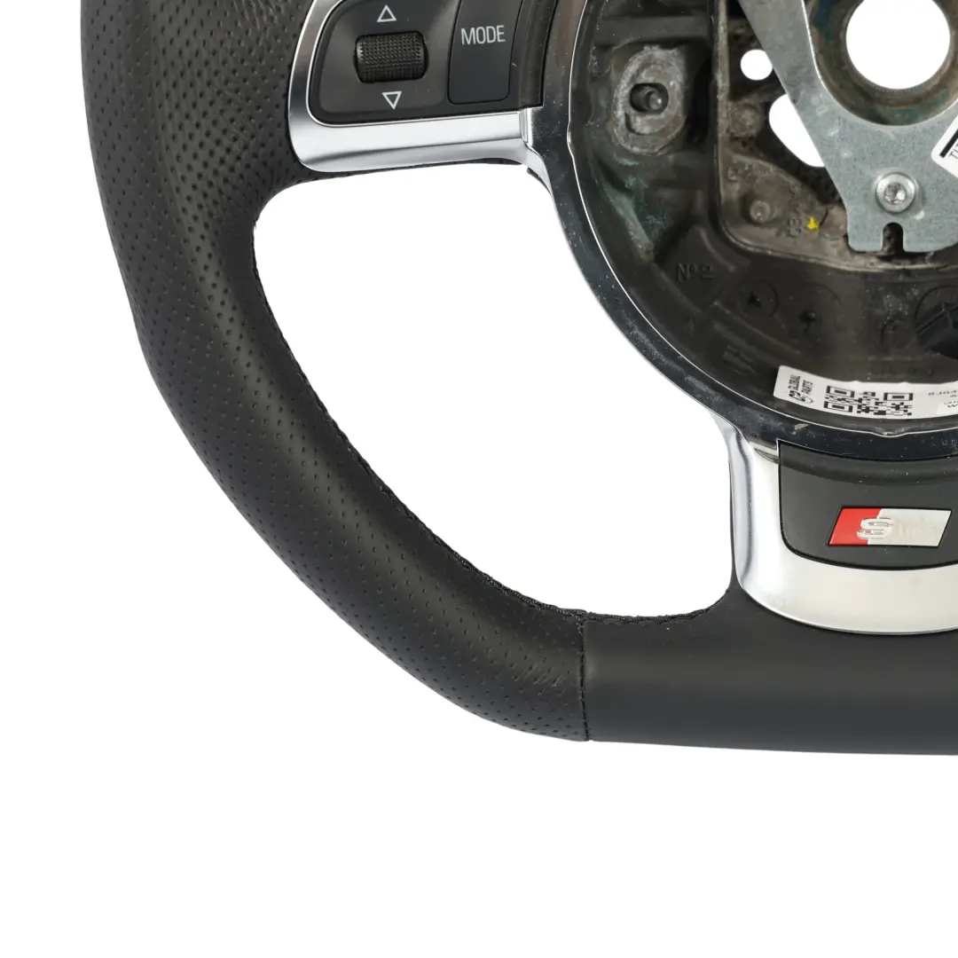 Volante Audi A3 8P TT 8J S-Line NUOVO In Pelle Nera Fondo Piatto - SKU 8J0419091H-1 - Numero di parte 8J0419091H