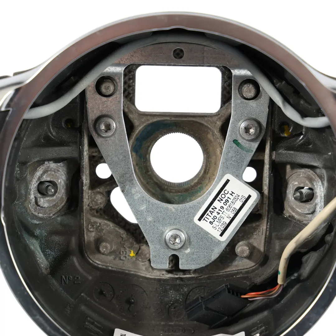 Volante Audi A3 8P TT 8J S-Line NUOVO In Pelle Nera Fondo Piatto - SKU 8J0419091H-1 - Numero di parte 8J0419091H